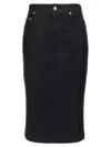 Dolce & Gabbana Denim Pencil Midi Skirt In Blue