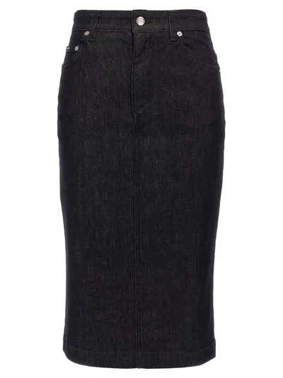 DOLCE & GABBANA BLUE DENIM SKIRT