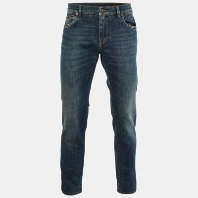 Pre-owned Dolce & Gabbana Blue Denim Slim Fit Jeans L Waist 36"