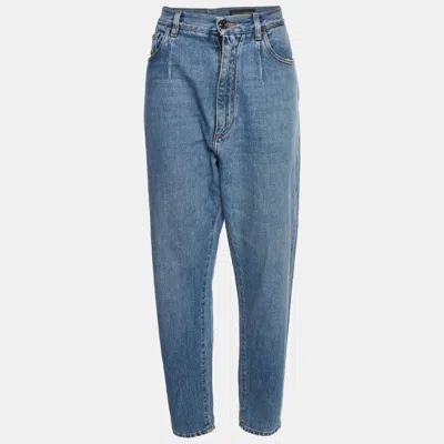 Pre-owned Dolce & Gabbana Blue Denim Straight Fit Jeans Xl/waist 34"
