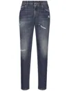 Dolce & Gabbana Straight-leg Cotton Jeans In Blue