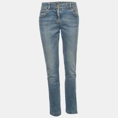 Pre-owned Dolce & Gabbana Blue Faded Denim Jeans M Waist 32"