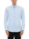 Dolce & Gabbana Gold Fit Shirt In Cotton In Blue