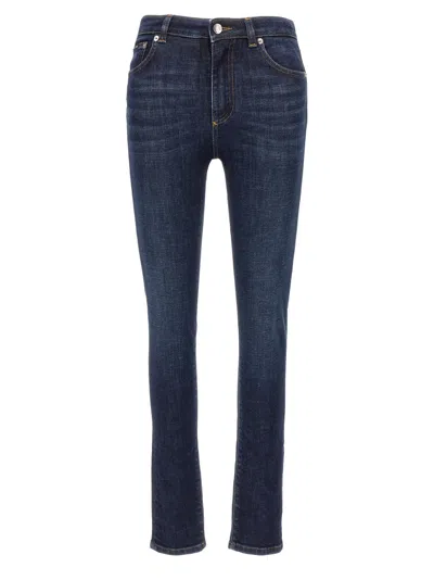 DOLCE & GABBANA BLUE FIVE-POCKET JEANS