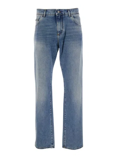 Dolce & Gabbana Jeans With Belt Loops In Blue