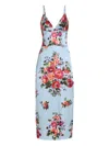 Dolce & Gabbana Floral Midi Dress Fitted Silhouette In Multi