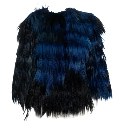 Pre-owned Dolce & Gabbana Blue Goat Hair Jacket, Fw 1999
