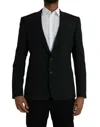 Dolce & Gabbana Blue Gold Notch Single Breasted Coat Men's Blazer In Blue