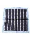 Dolce & Gabbana Blue Heart Spade Silk Handkerchief Women's Scarf In Blue