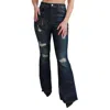 Dolce & Gabbana Blue Denim Cotton Stretch Flared Jeans