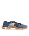 Dolce & Gabbana Blue Lace Up Low Top Ns1 Sneakers Shoes In Multi