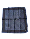 Dolce & Gabbana Blue Lady Bug Silk Square Handkerchief Scarf In Blue