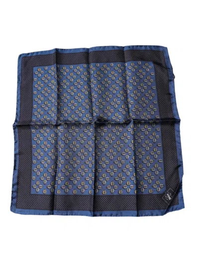 DOLCE & GABBANA DOLCE & GABBANA BLUE LADY BUG SILK SQUARE HANDKERCHIEF MEN'S SCARF