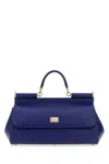 DOLCE & GABBANA BLUE LEATHER MEDIUM SICILY HANDBAG