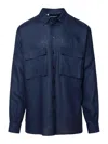 DOLCE & GABBANA BLUE LINEN SHIRT