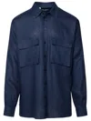 DOLCE & GABBANA DOLCE & GABBANA BLUE LINEN SHIRT