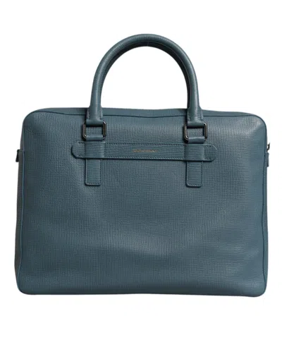 Dolce & Gabbana Blue Logo Double Handle Messenger Briefcase Men's Bag
