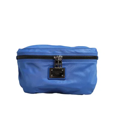 Dolce & Gabbana Blue Logo Plaque Nylon Waist Fanny Pack Men's Borse Men's Bag