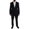 Dolce & Gabbana Two-piece Stretch Wool Suit In Black