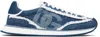 Dolce & Gabbana Blue Mixed-material 'dg' Cushion Sneakers In 8l649 Azzurro/blu