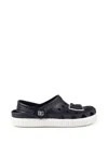 Dolce & Gabbana Blue Mules For Kids With Logo Dg In Blue