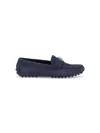 Dolce & Gabbana Blue Nubuck Loafers In Blue