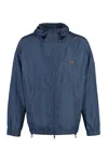 DOLCE & GABBANA MEN'S BLUE NYLON WINDBREAKER JACKET