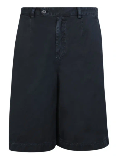 Dolce & Gabbana Blue Oversize Bermuda Shorts In Black