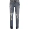 Dolce & Gabbana Jeans Slim In Cotone Stretch Con Placca