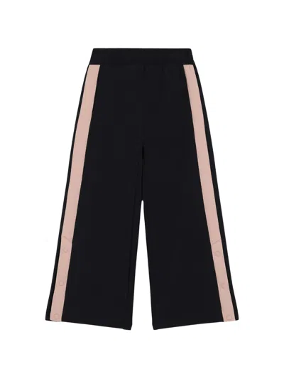 Dolce & Gabbana Kids' Cotton Trousers With Logo In Blue
