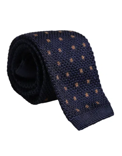 Dolce & Gabbana Blue Polka Dot Silk Adjustable Neckmen's Men's Tie
