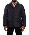 DOLCE & GABBANA DOLCE & GABBANA ELEGANT DARK BLUE SILK BLEND MEN'S JACKET