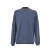 Dolce & Gabbana Blue Silk Sweatshirt In Blue