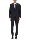 Dolce & Gabbana Blue Single-breasted Virgin Wool Suit In Black