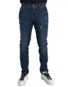 Dolce & Gabbana Blue Slim Fit Cotton Skinny Men Denim Men's Jeans In Blue