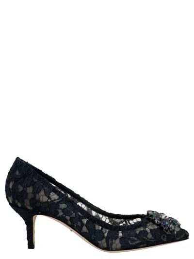 DOLCE & GABBANA BLUE SLIP ON PUMPS