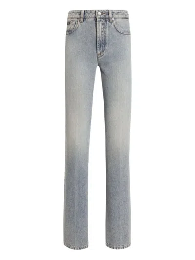 Dolce & Gabbana Blue Straight Low Rise Jeans