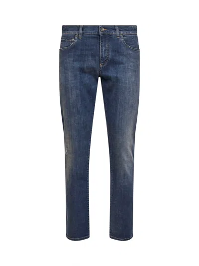 Dolce & Gabbana Blue Stretch Cotton Denim Slim Jeans