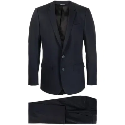 DOLCE & GABBANA DOLCE & GABBANA BLUE SUITS - SINGLE BREASTED SUITS MEN