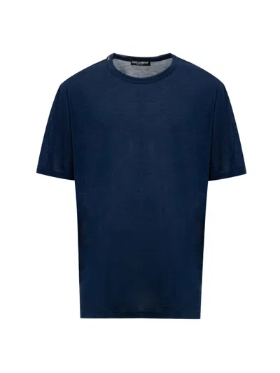 Dolce & Gabbana Blue T-shirt In Silk