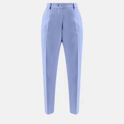 Pre-owned Dolce & Gabbana Blue Trouser Pants It 52
