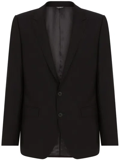 Dolce & Gabbana Blue Virgin Wool Single-breasted Suit