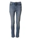 Dolce & Gabbana Blue Washed Cotton Skinny Denim Trouser Jeans In Blue