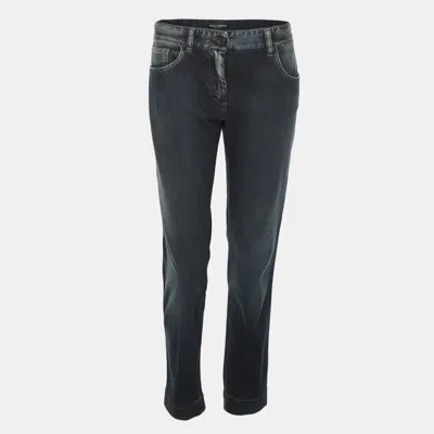 Pre-owned Dolce & Gabbana Blue Washed Denim Jeans M