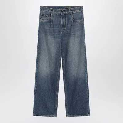 Dolce & Gabbana Washed Over Jeans In Blue