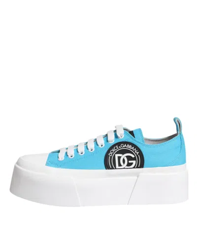 Dolce & Gabbana Sneakers In Blue And White