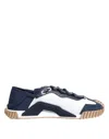 Dolce & Gabbana Blue White Low Top Ns1 Men Sneakers Shoes In Multi