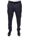 Dolce & Gabbana Blue Wool Skinny Formal Dress Men's Pants In Blue