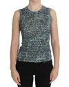 Dolce & Gabbana Blue Wool Sweater Sleeveless Pullover In Blue