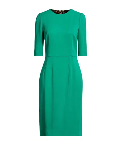 Dolce & Gabbana Bodycon Long-sleeve Dress In Green